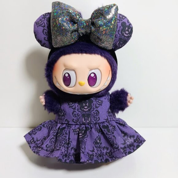 Disney Haunted Mansion Mickey Pumpkin Dress with Minnie Ears Labubu Outfit - Picture 5 of 7